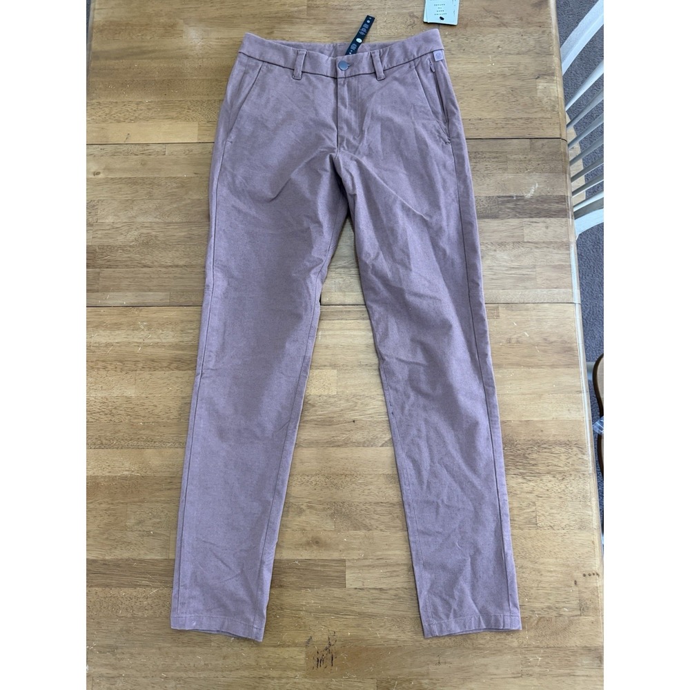 NWT Lululemon Commission Slim Pant  Mauve Zip Pocket Warpstreme Mens  28 32L